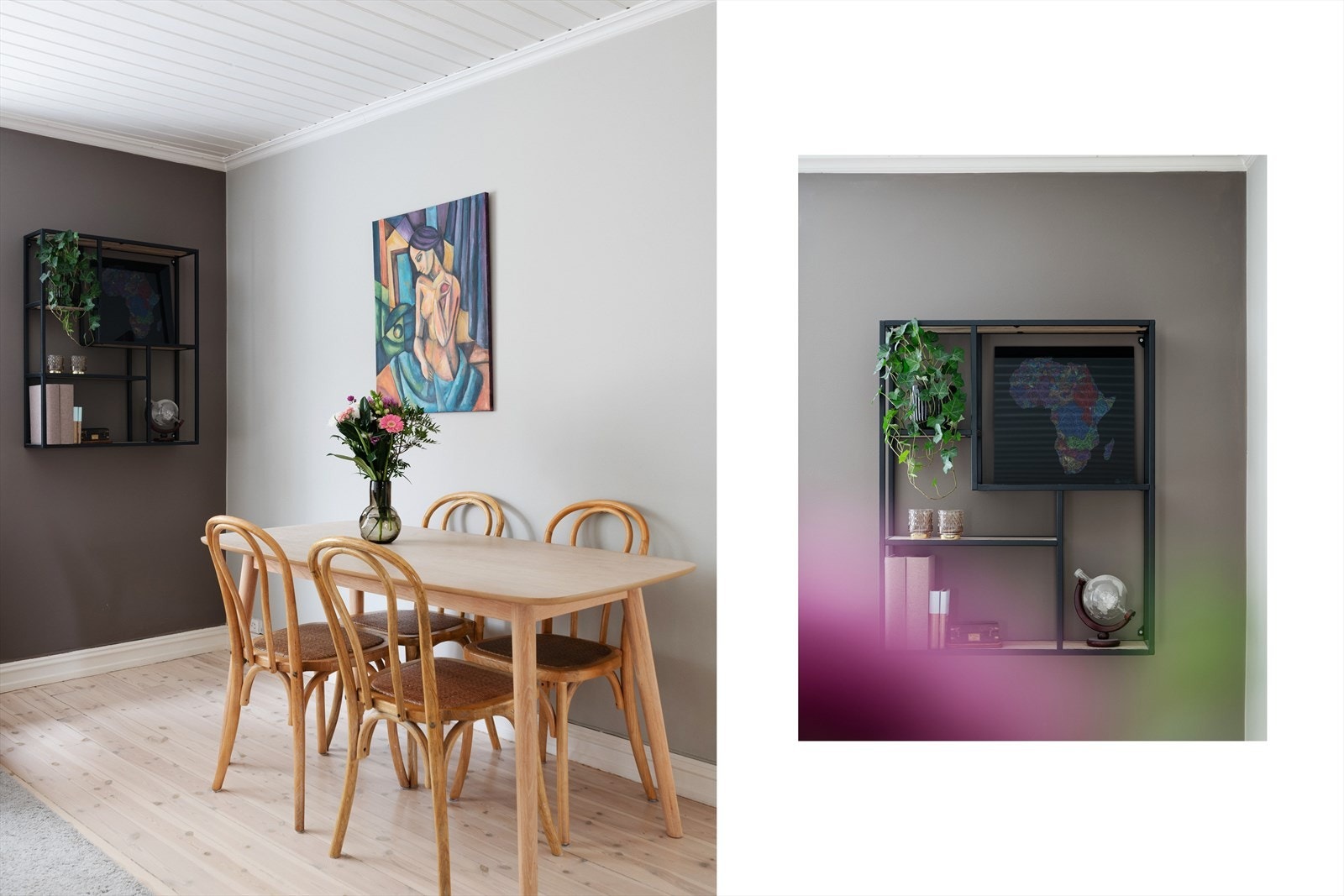 God plass til et stort spisebord for sosiale lag. Galleribilde