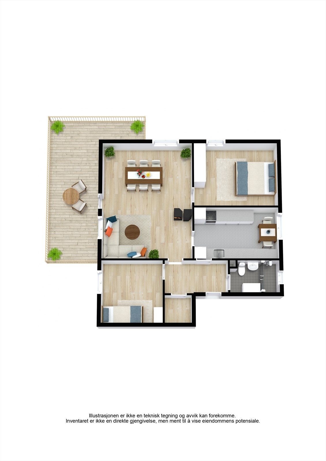 Plantegning 3D Galleribilde