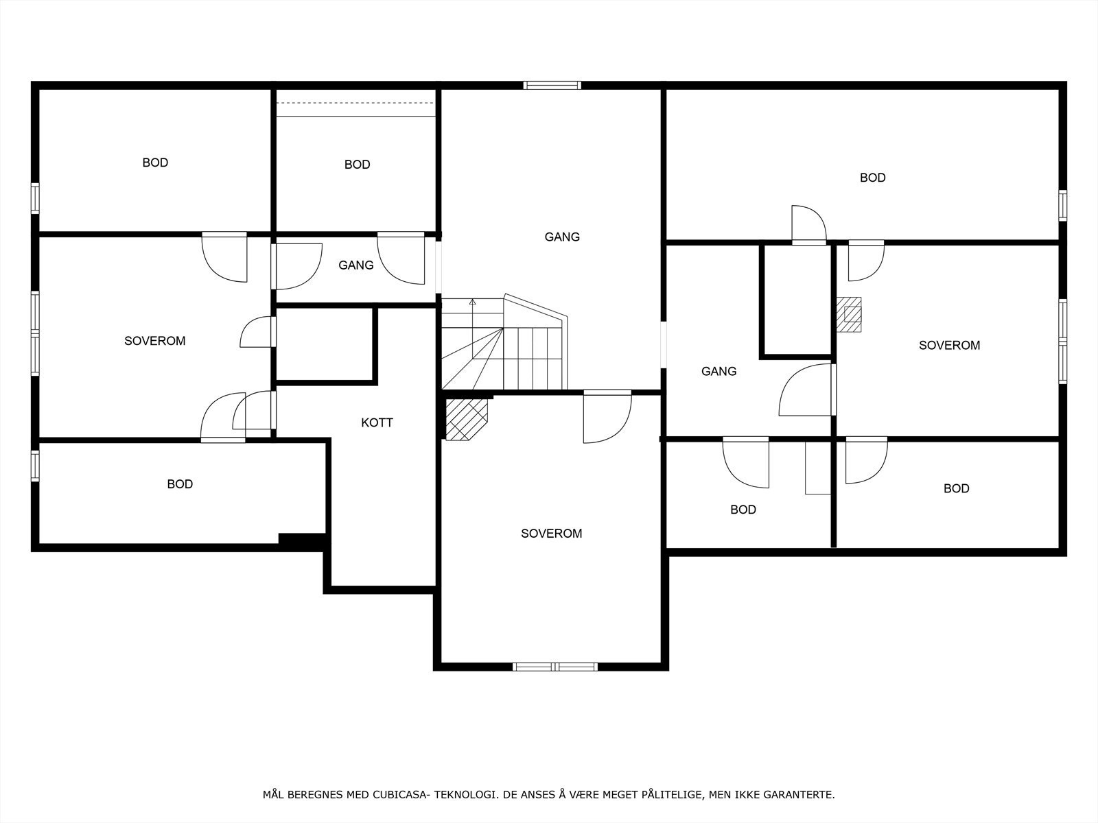 Plantegning 2 etasje Munthehuset Galleribilde