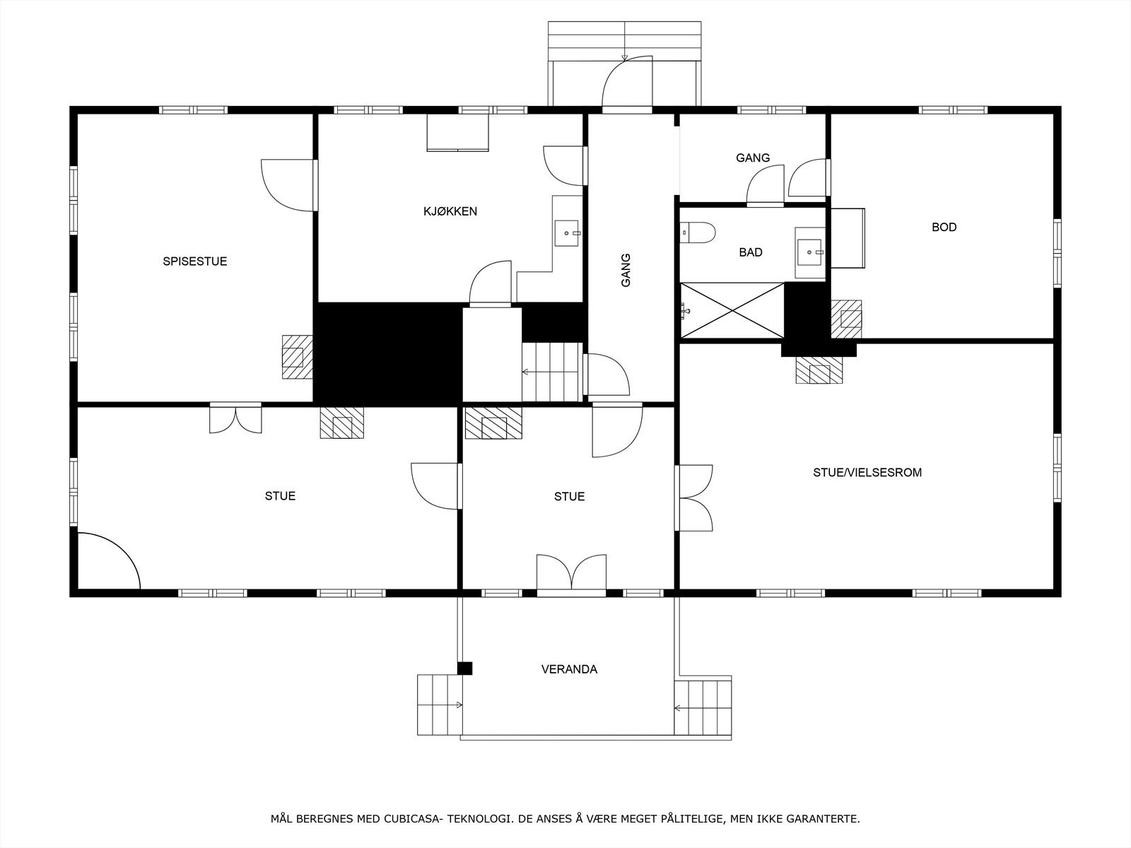 Plantegning 1 etasje Munthehuset Galleribilde