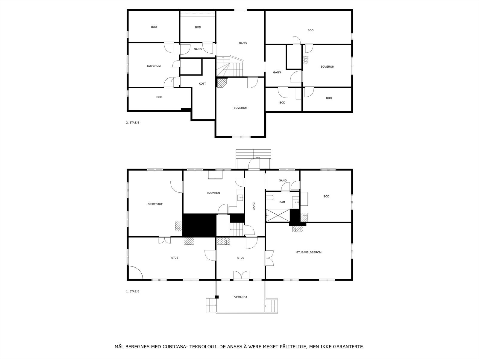 Plantegning begge plan Munthehuset Galleribilde