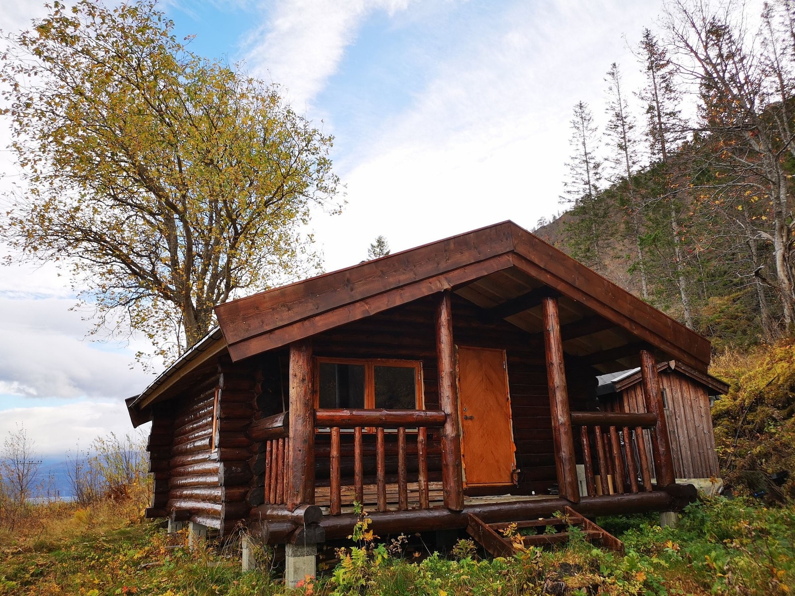 Veranda på inngangssiden. Galleribilde
