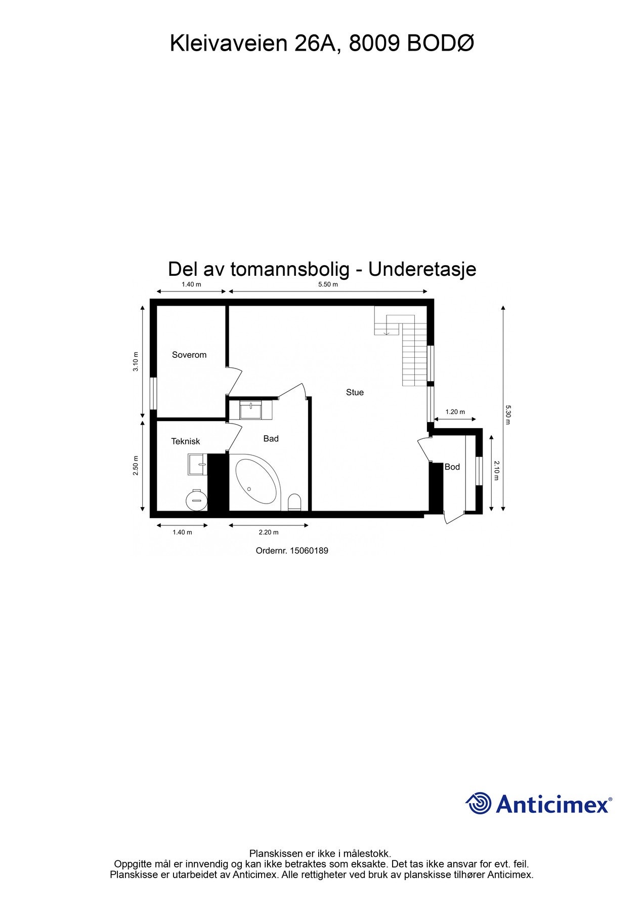 Plantegning underetasje. Galleribilde