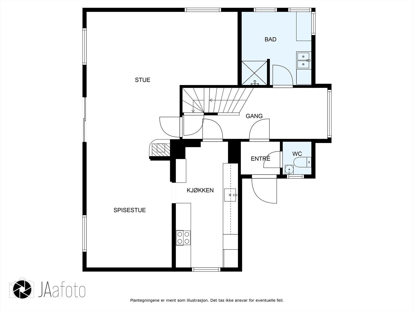 Plantegning hovedetasjen Galleribilde