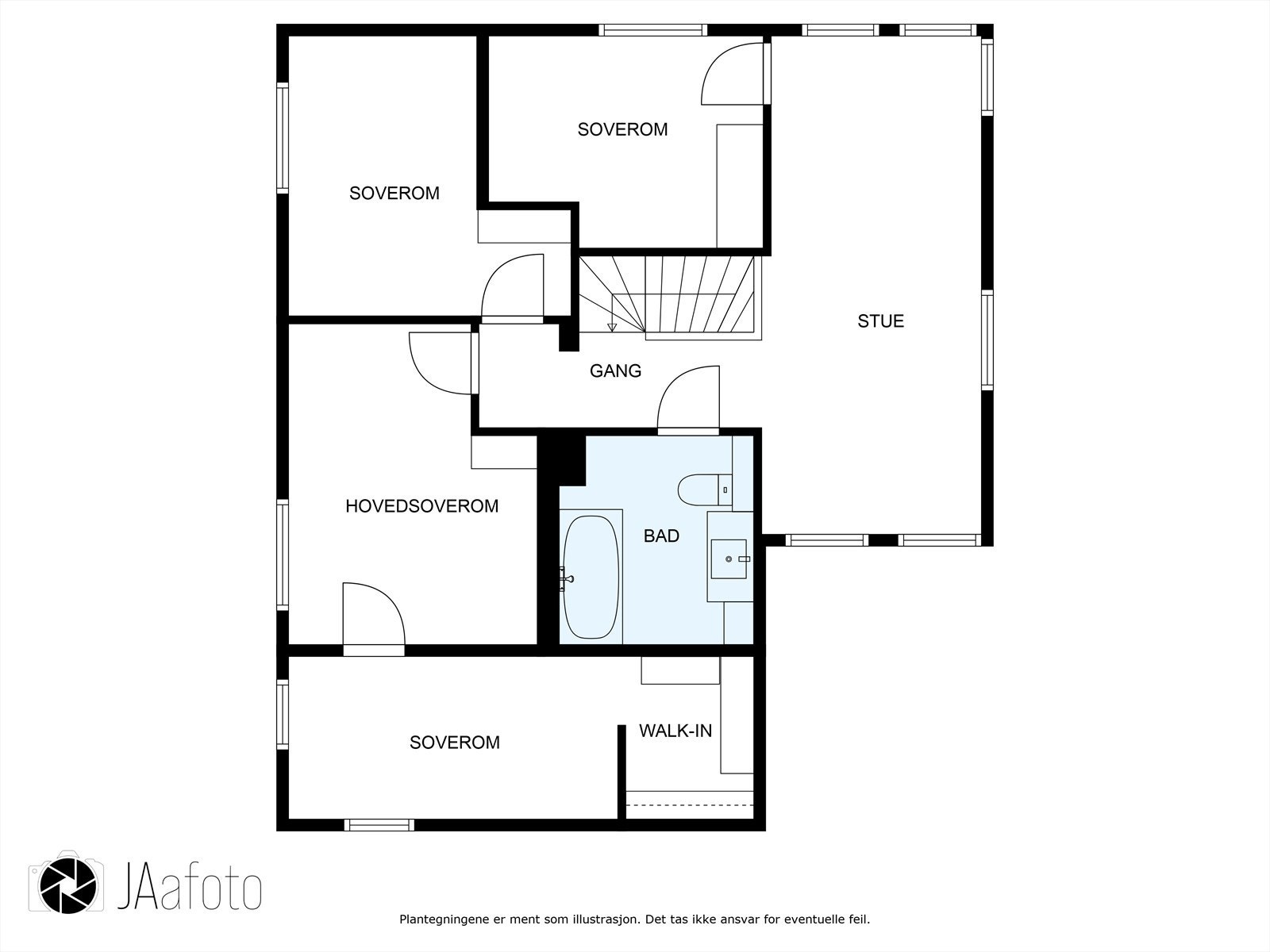 Plantegning loftsetasje Galleribilde