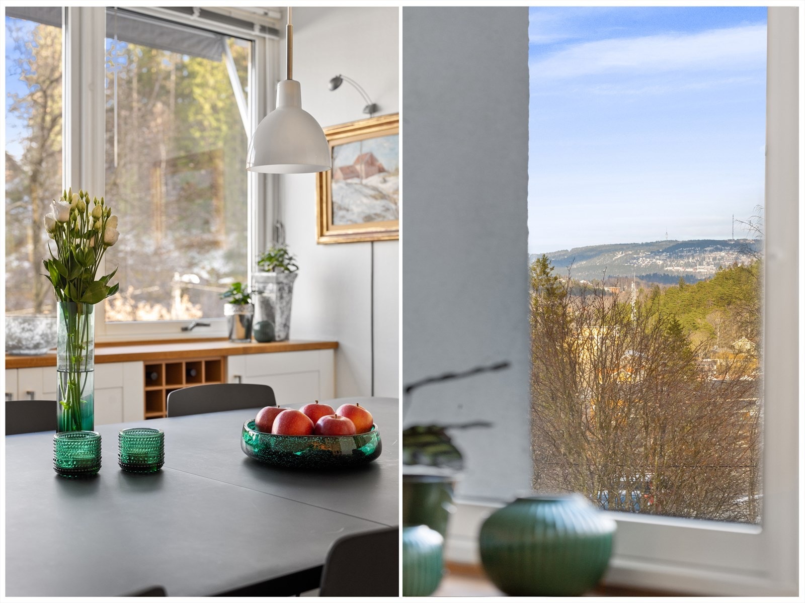 Nyt måltidene og utsikten mot Tryvannstårnet. Galleribilde