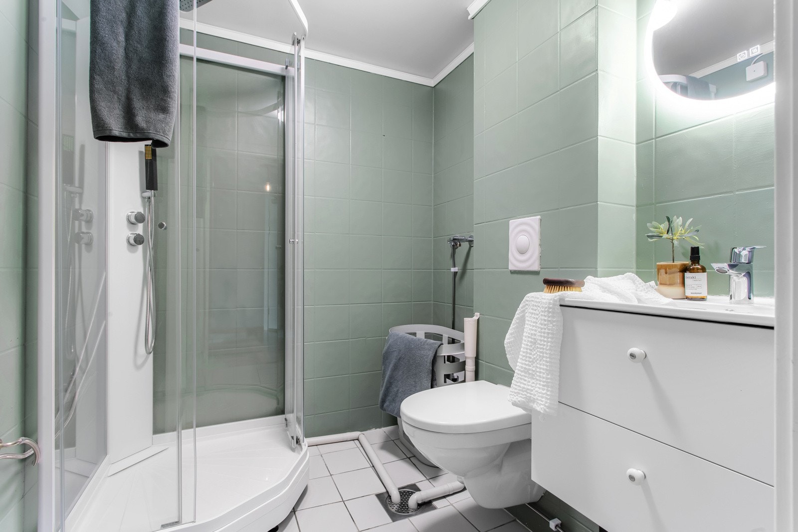 Det er opplegg for vaskemaskin. Galleribilde