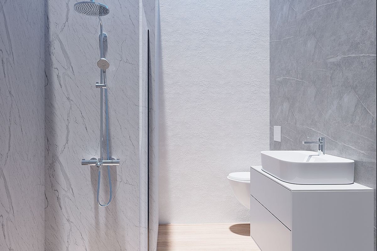 2 moderne baderom Galleribilde