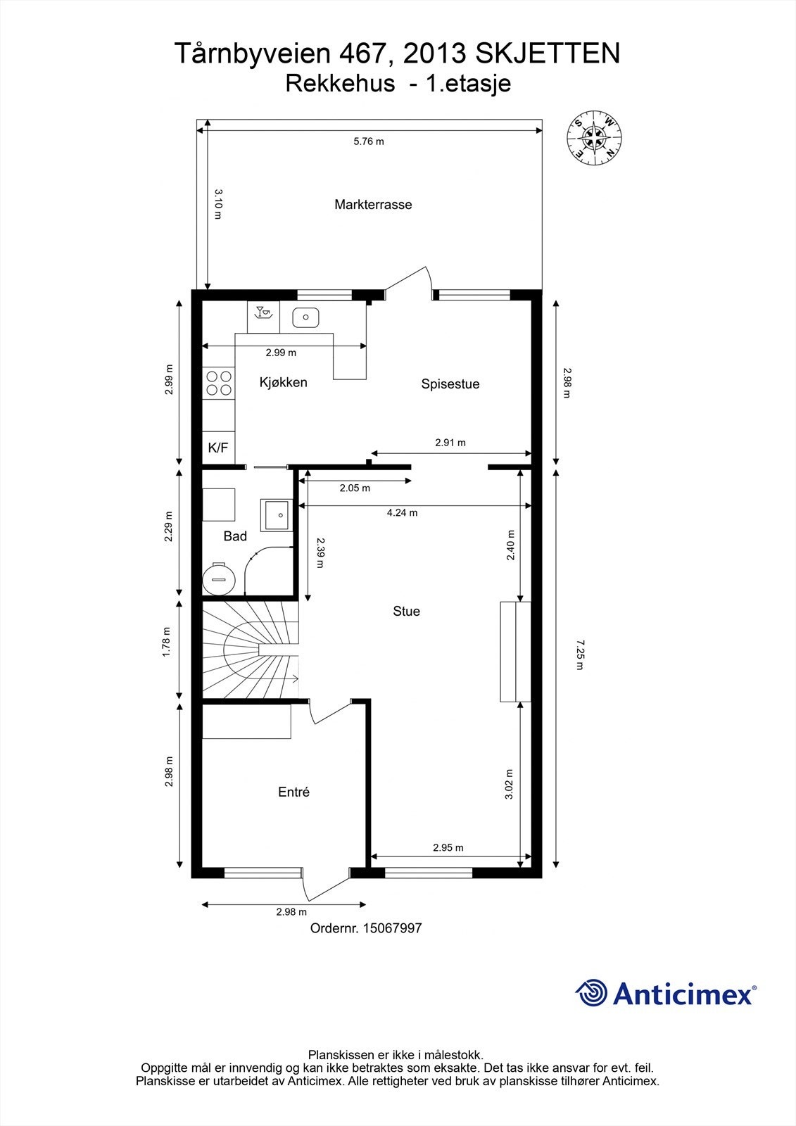 Plantegning 1.etg. Galleribilde