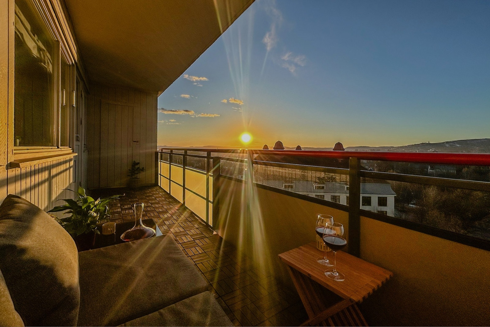 Her kan flotte solnedganger nytes. Galleribilde