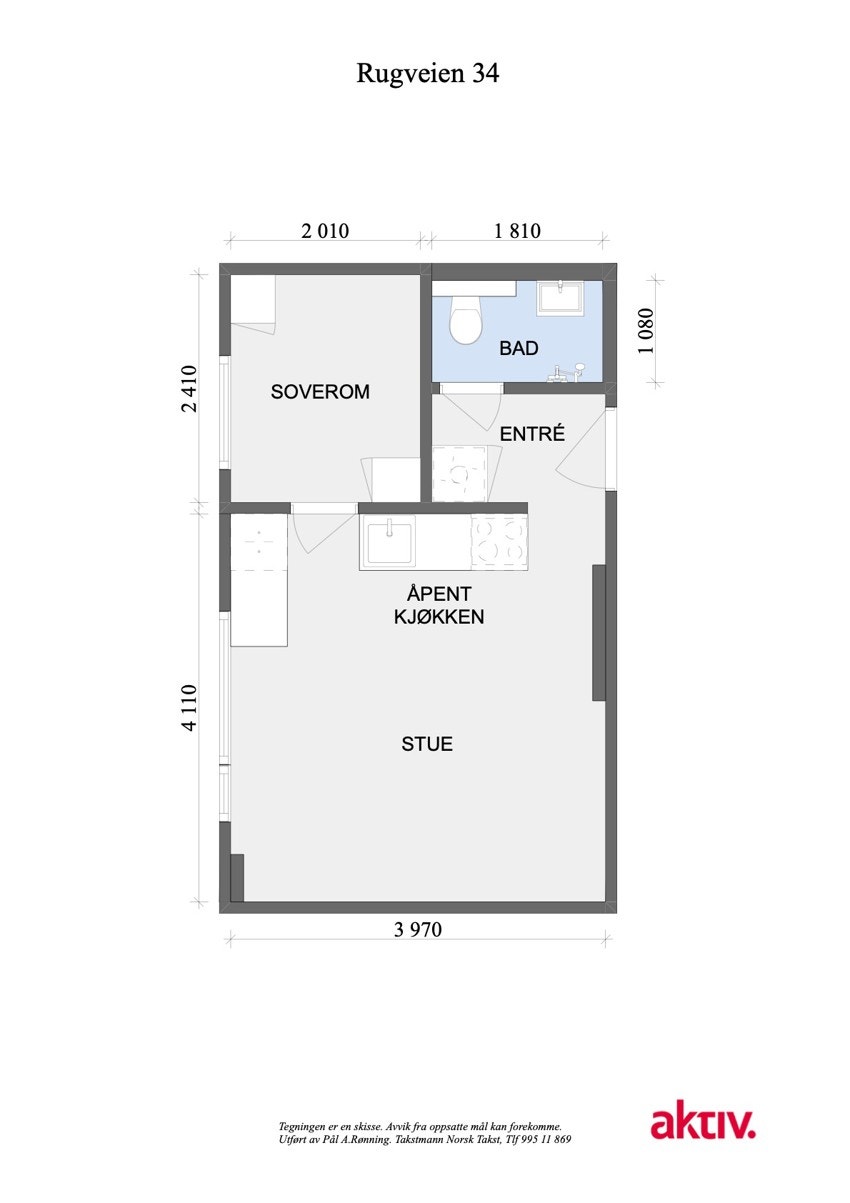 Plantegning. Det medfølger i tillegg to eksterne boder for oppbevaring. Galleribilde