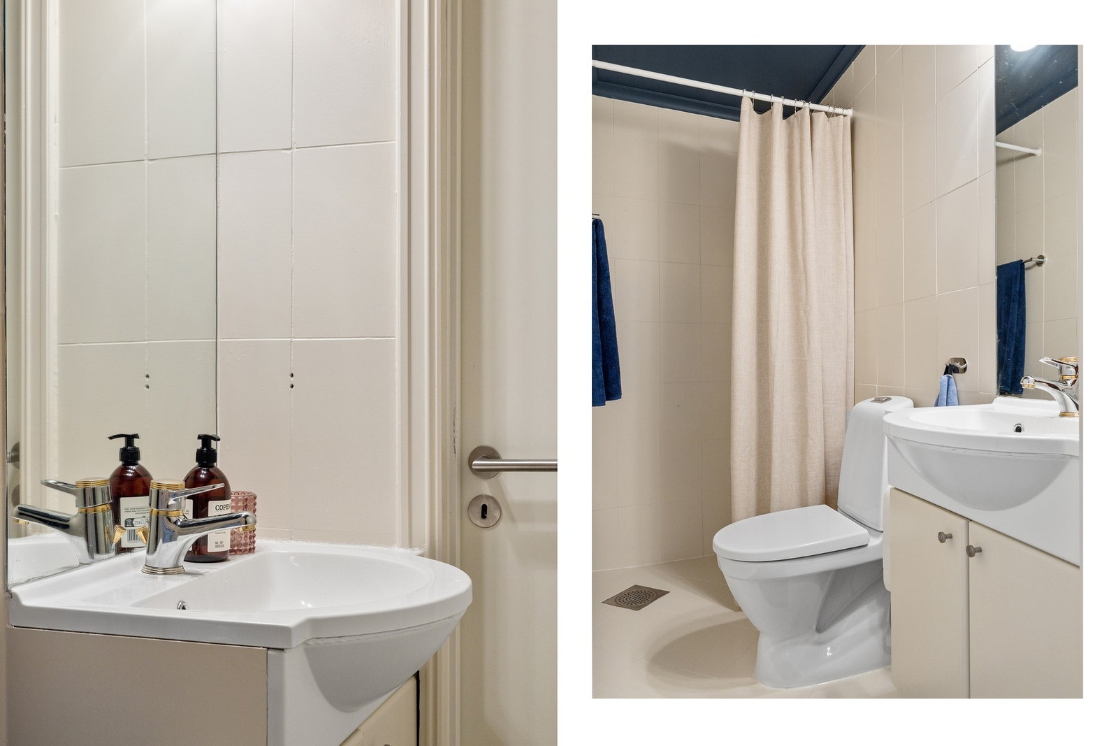 Mellom stuen og spisestue/kjøkkenet finner du adkomst til gjestebadet/bad nummer 2, praktisk plassert for enkel tilgang. Galleribilde