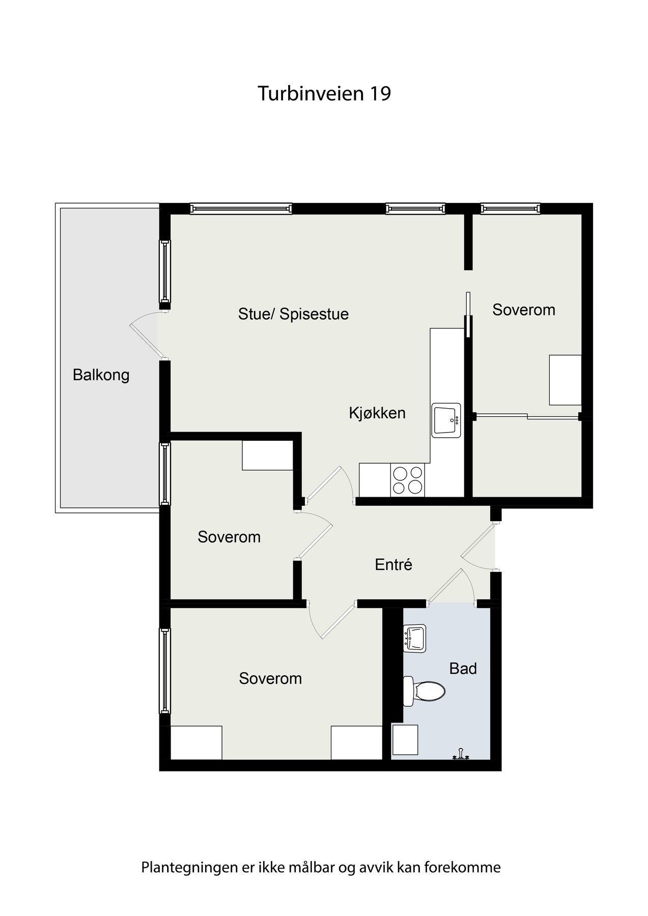 Planskisse - ikke målbar. Avvik kan forekomme. Galleribilde