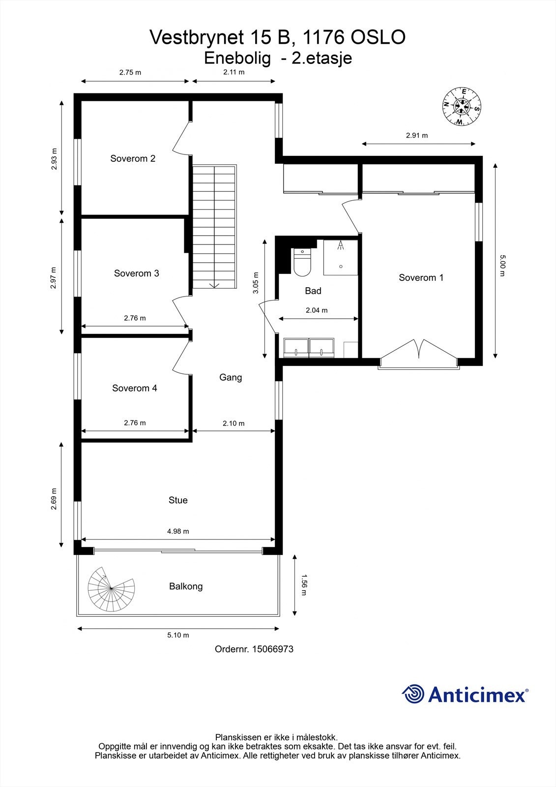 Plantegning 2. etasje Galleribilde