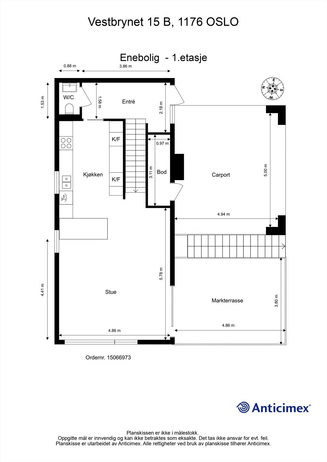 Plantegning 1. etasje Galleribilde
