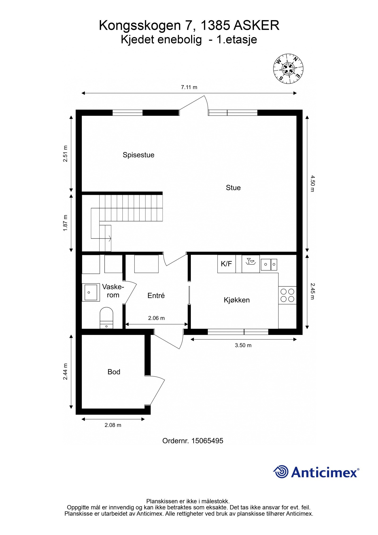 Vi tar en titt på plantegningen for å orientere oss litt. Galleribilde