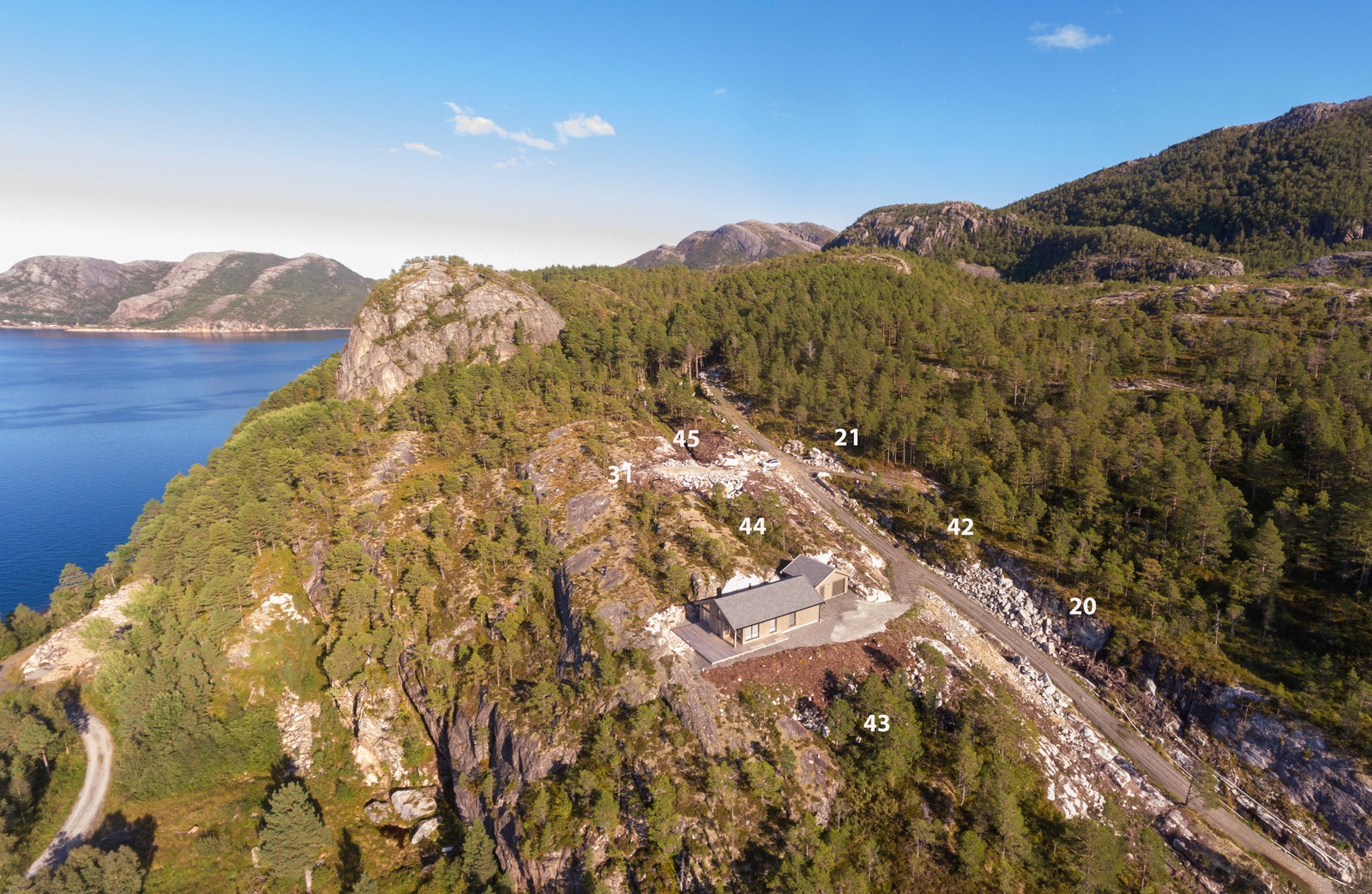 Et utvalg av tomtene i øvre del 20, 21, 29, 30, 31, 41, 42, 43, 44 og 45 Galleribilde