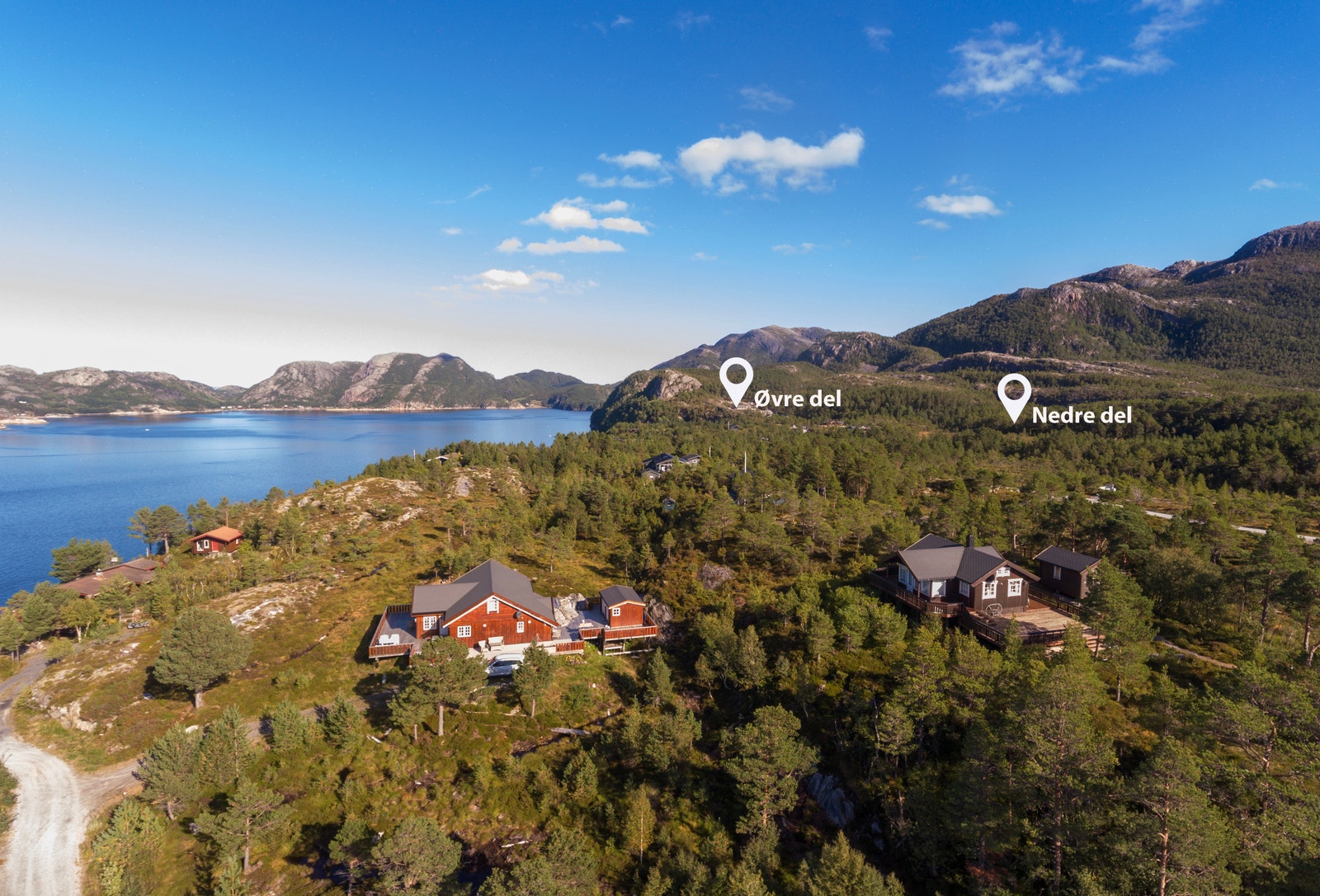 Tomtene er godt merket og dermed lett tilgjengelig for egenvisning Galleribilde