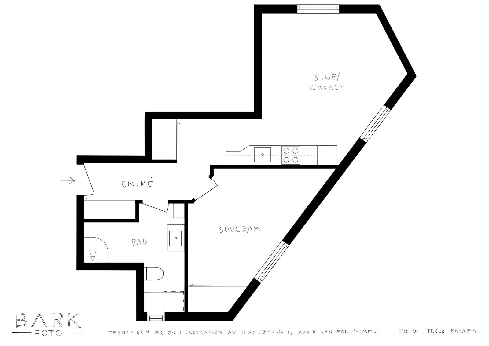 - Leiligheten har en svært god planløsning, i tillegg til at den disponerer en ekstern loftsbod - Galleribilde