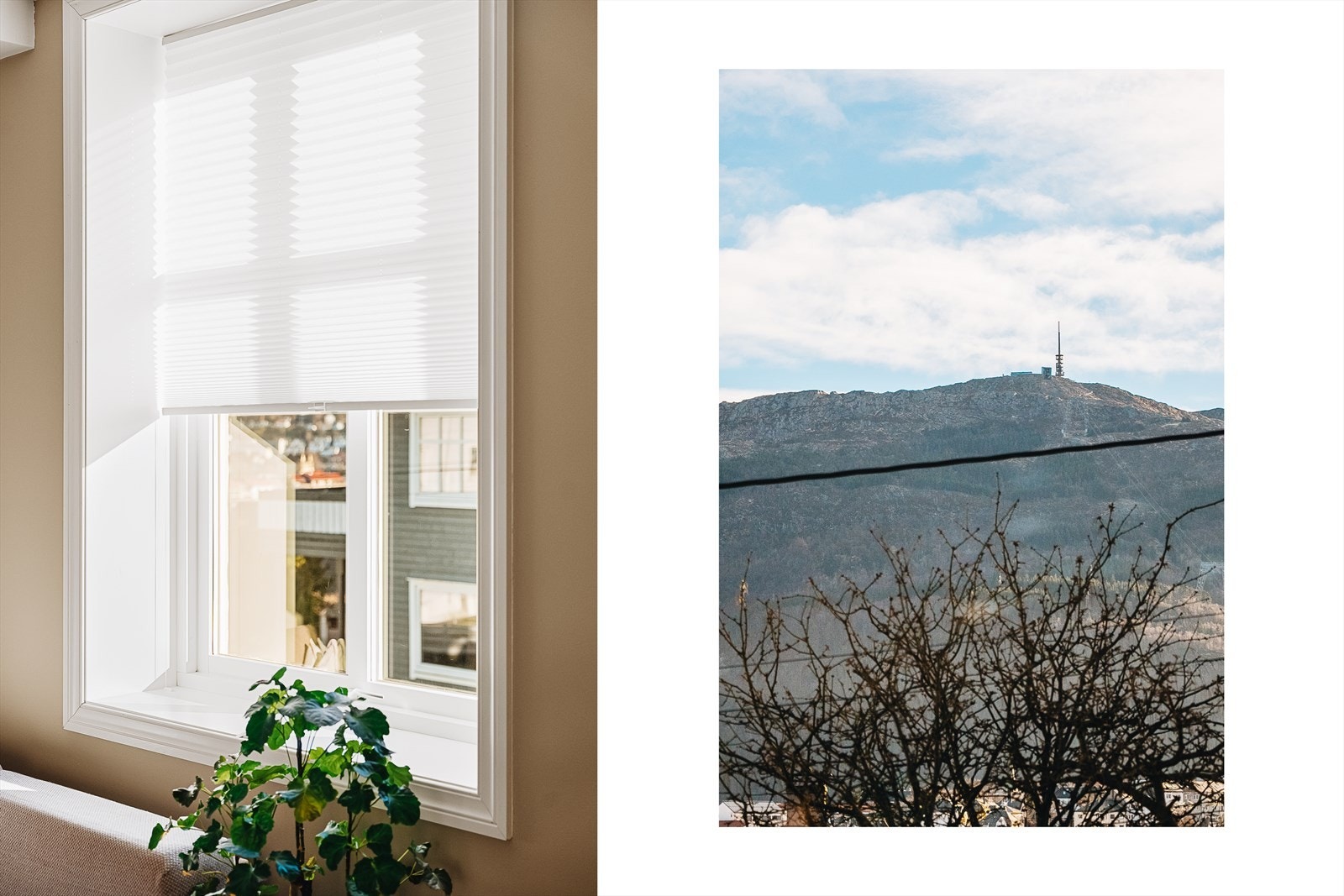 - Justerbar solskjerming lar deg nyte utsikten mot Ulriken i akkurat det lyset du ønsker - Galleribilde