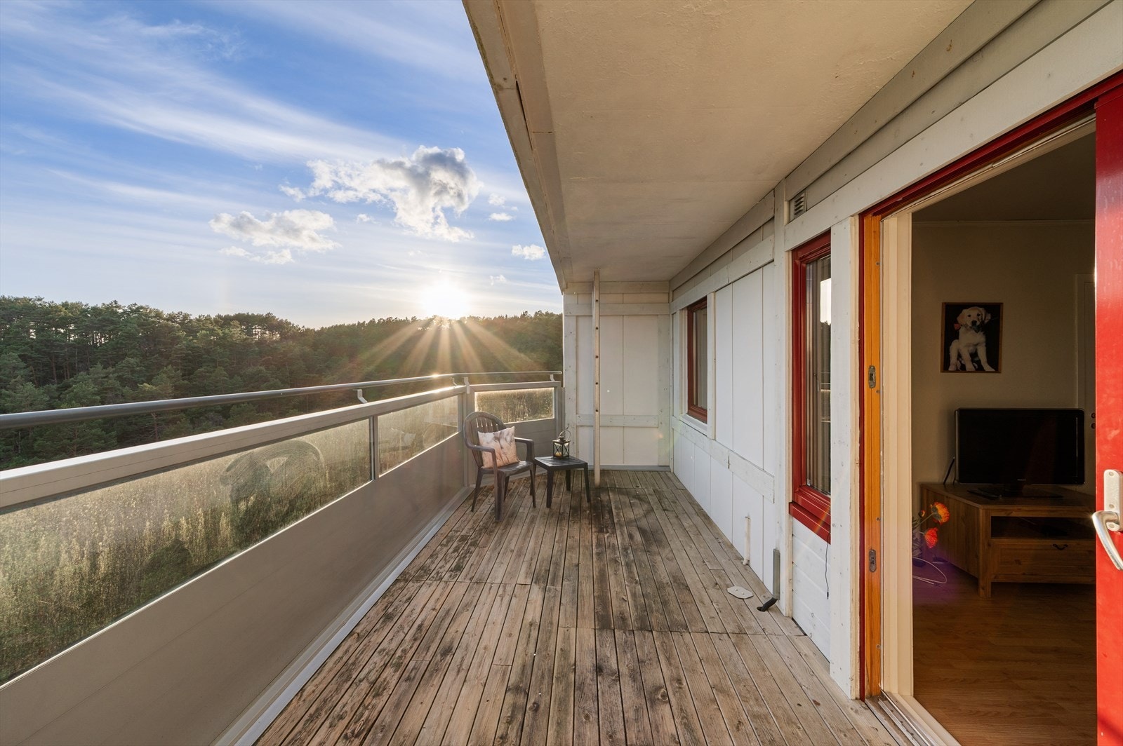 Leiligheten ligger fin til i byggets 15.etasje. Galleribilde