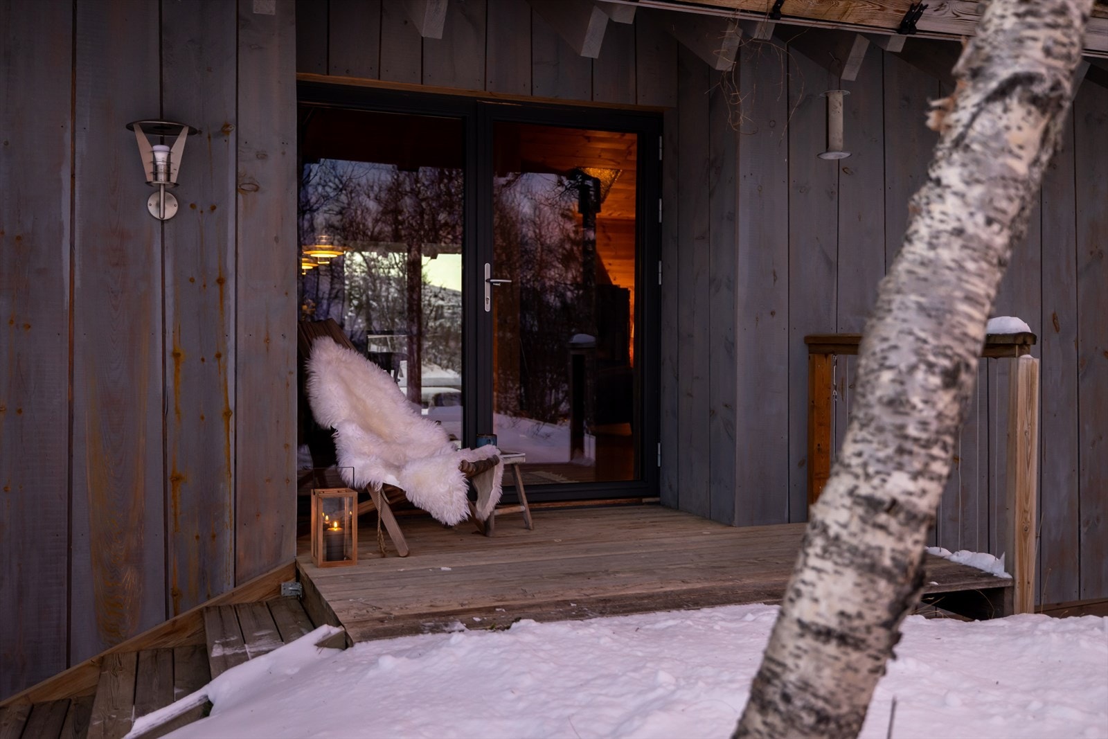 Hyggelig terrasse med utgang fra stue Galleribilde