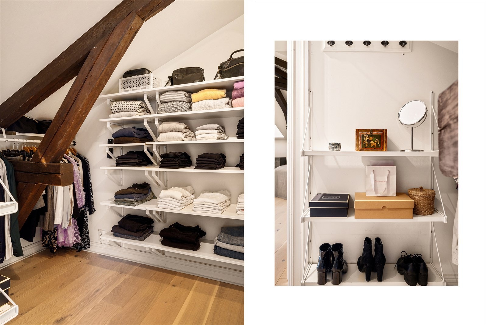 Her har du rikelig med lagringsplass i praktisk hyllesystem. Galleribilde