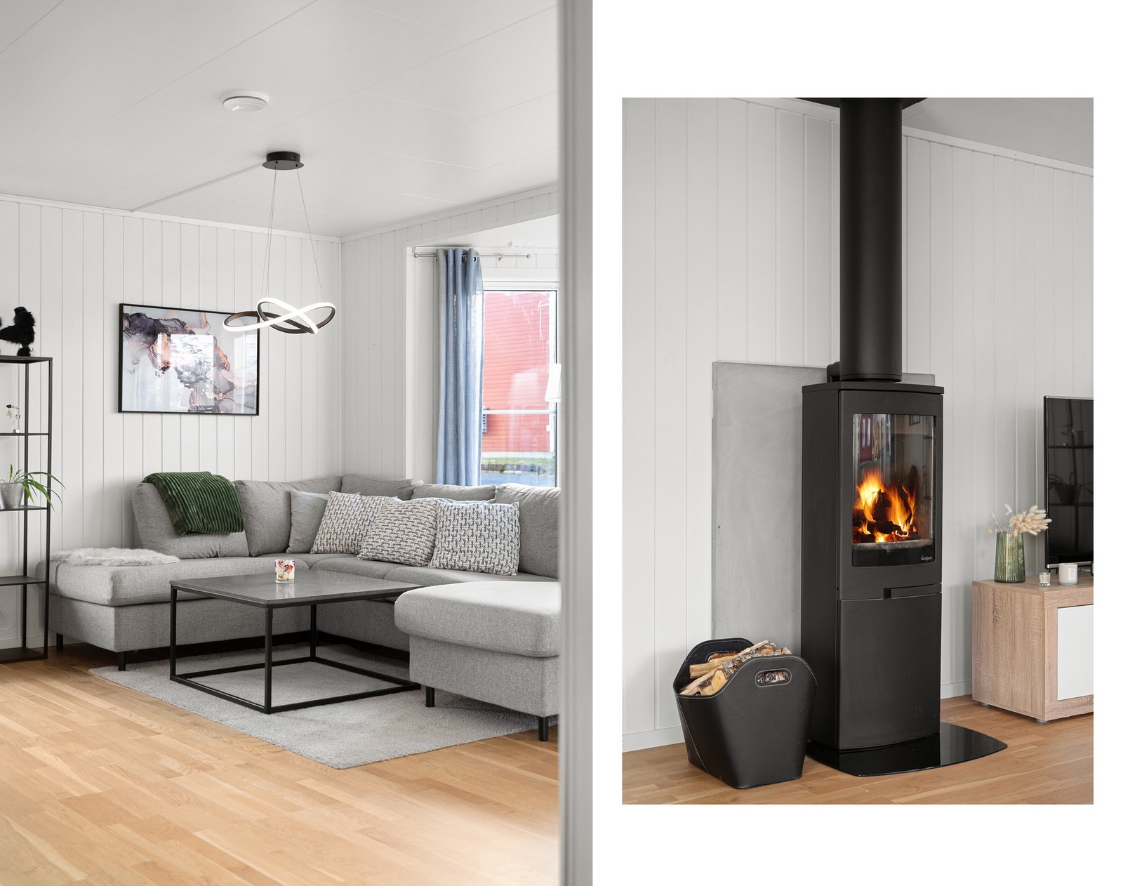 Den flotte peisovnen gir både hygge og varme Galleribilde