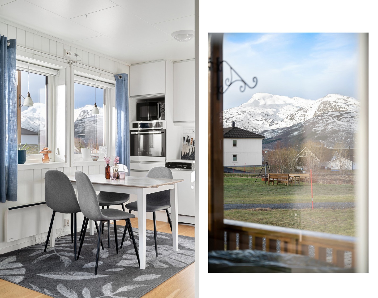 Koselig utsikt mot Sætertind som kan nytes til frokosten! Galleribilde