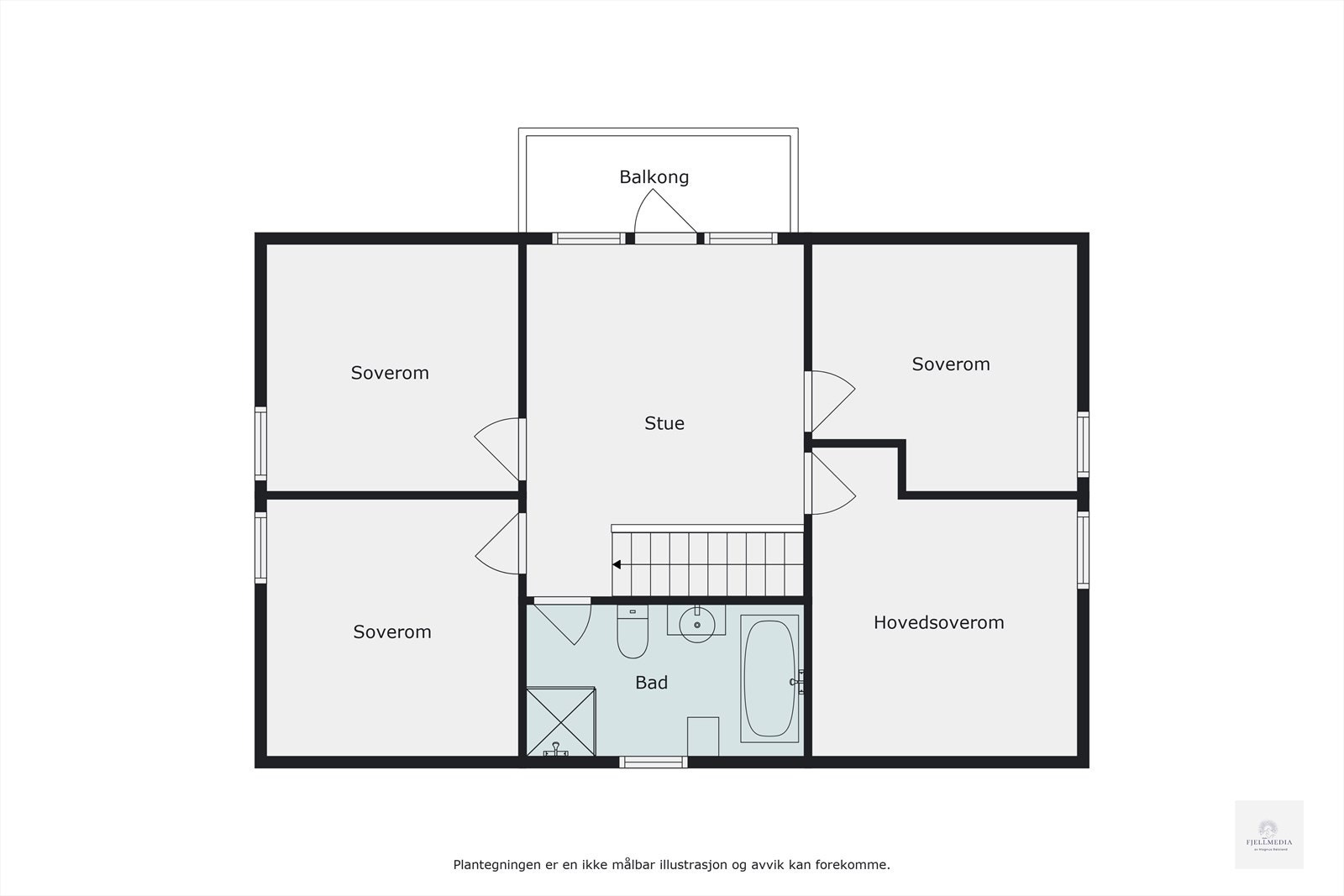 Plantegning andre etasje. Galleribilde