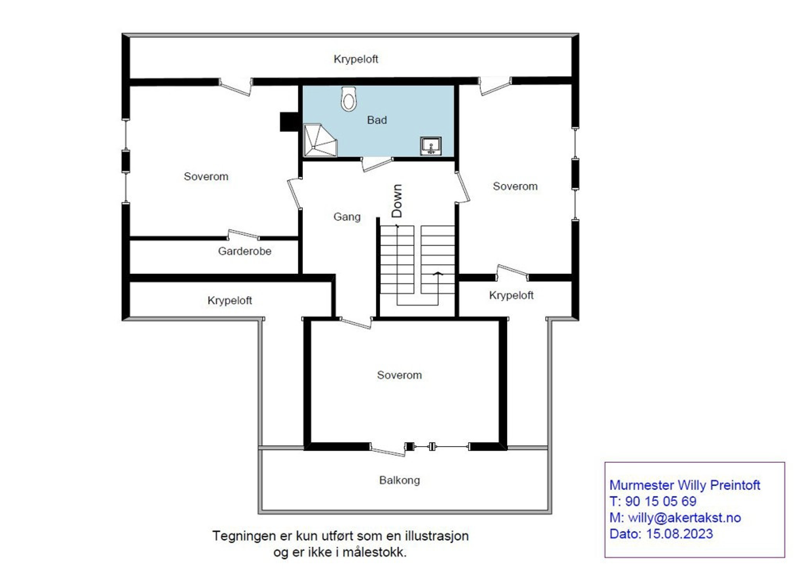 Planskisse 2. etasje. Galleribilde