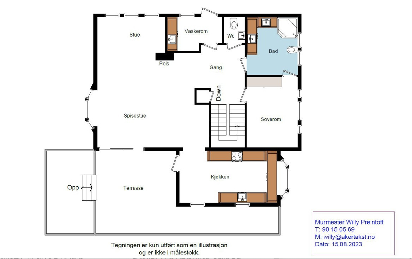 Planskisse 1. etasje. Galleribilde