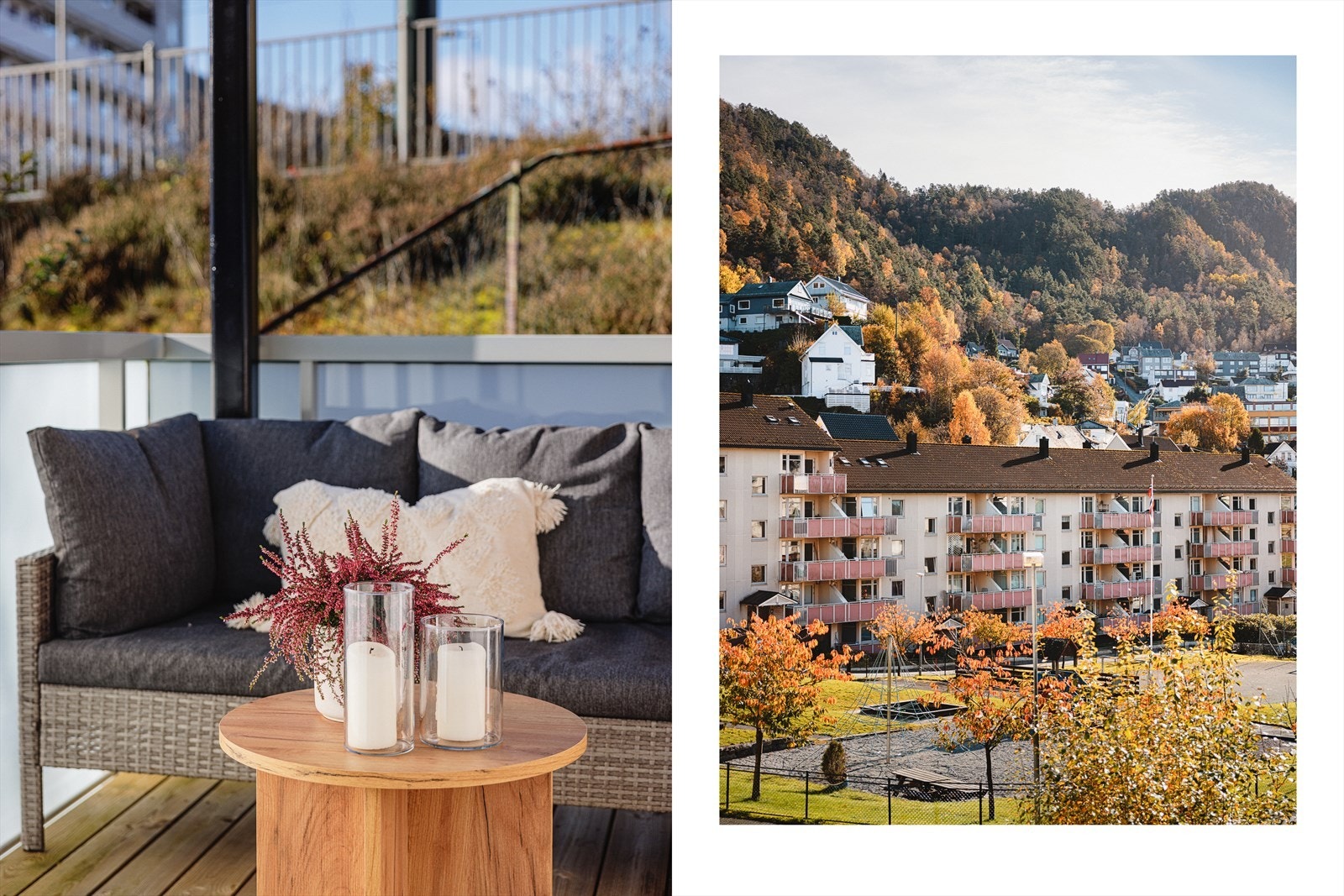 Leiligheten har en praktisk plassering i bygget helt på hjørnet av bygget. Galleribilde