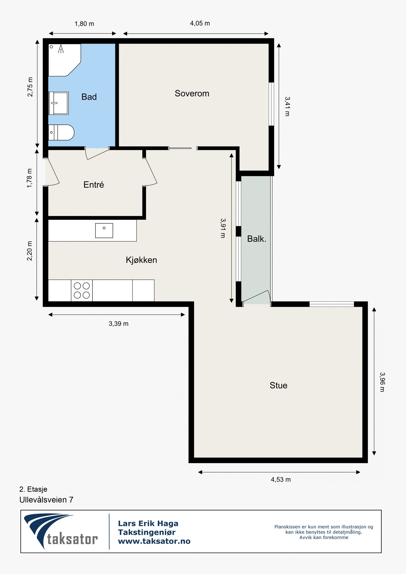 Plantegning 2. etasje med heisadkomst. Galleribilde