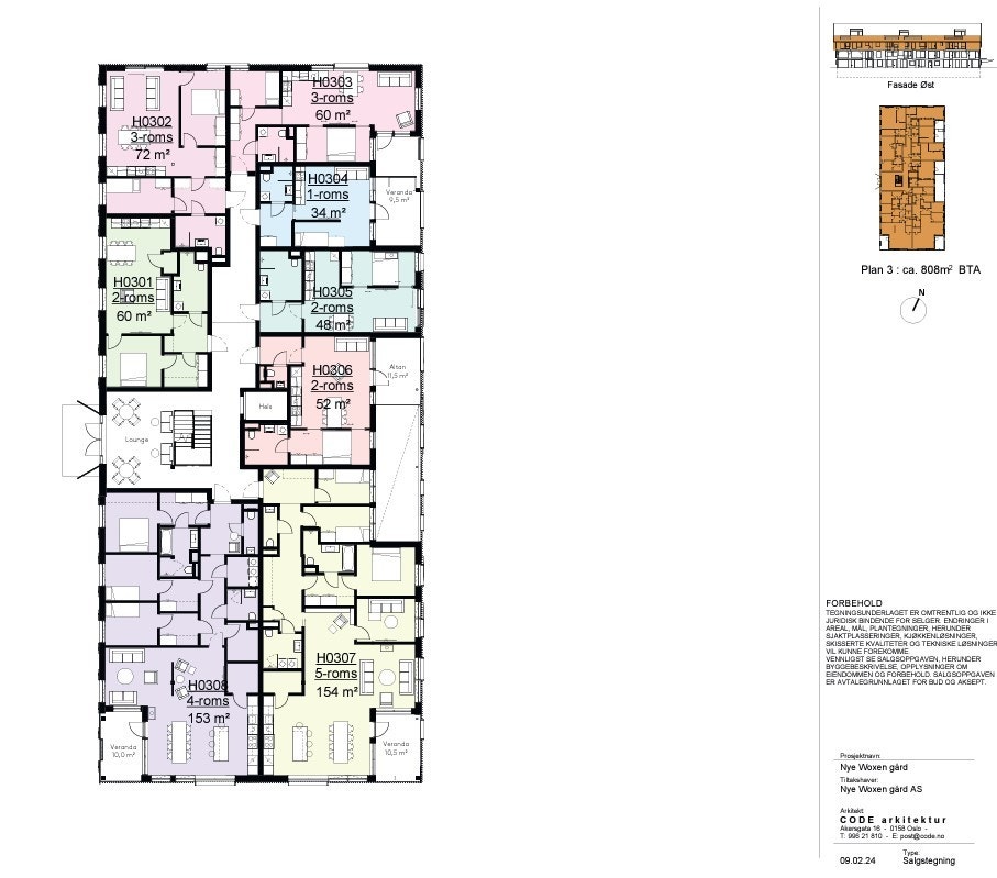 Etasjeplan 3. etasje Galleribilde