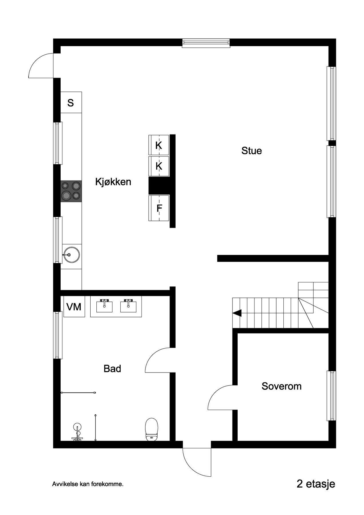 Plantegning 2.etg. Galleribilde