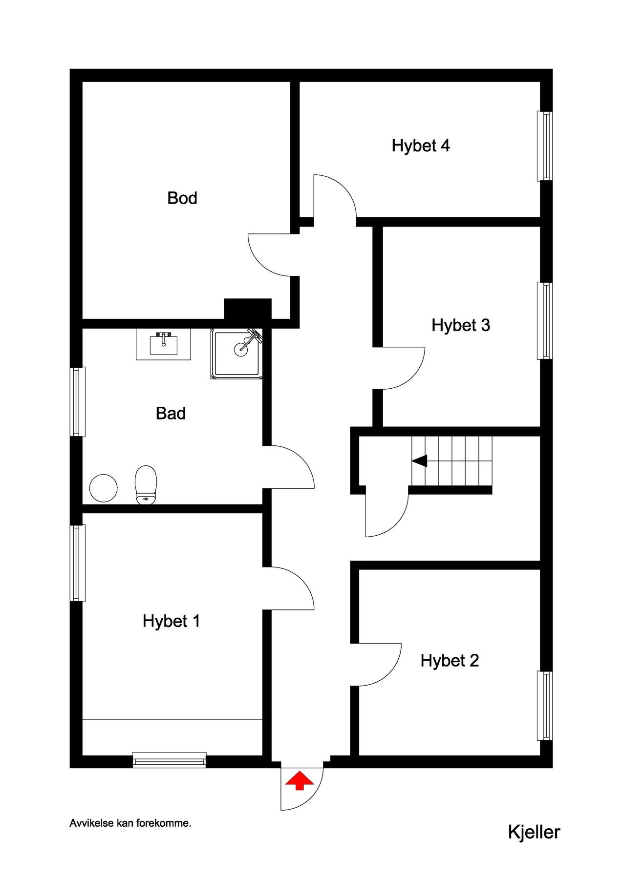 Plantegning kjeller Galleribilde