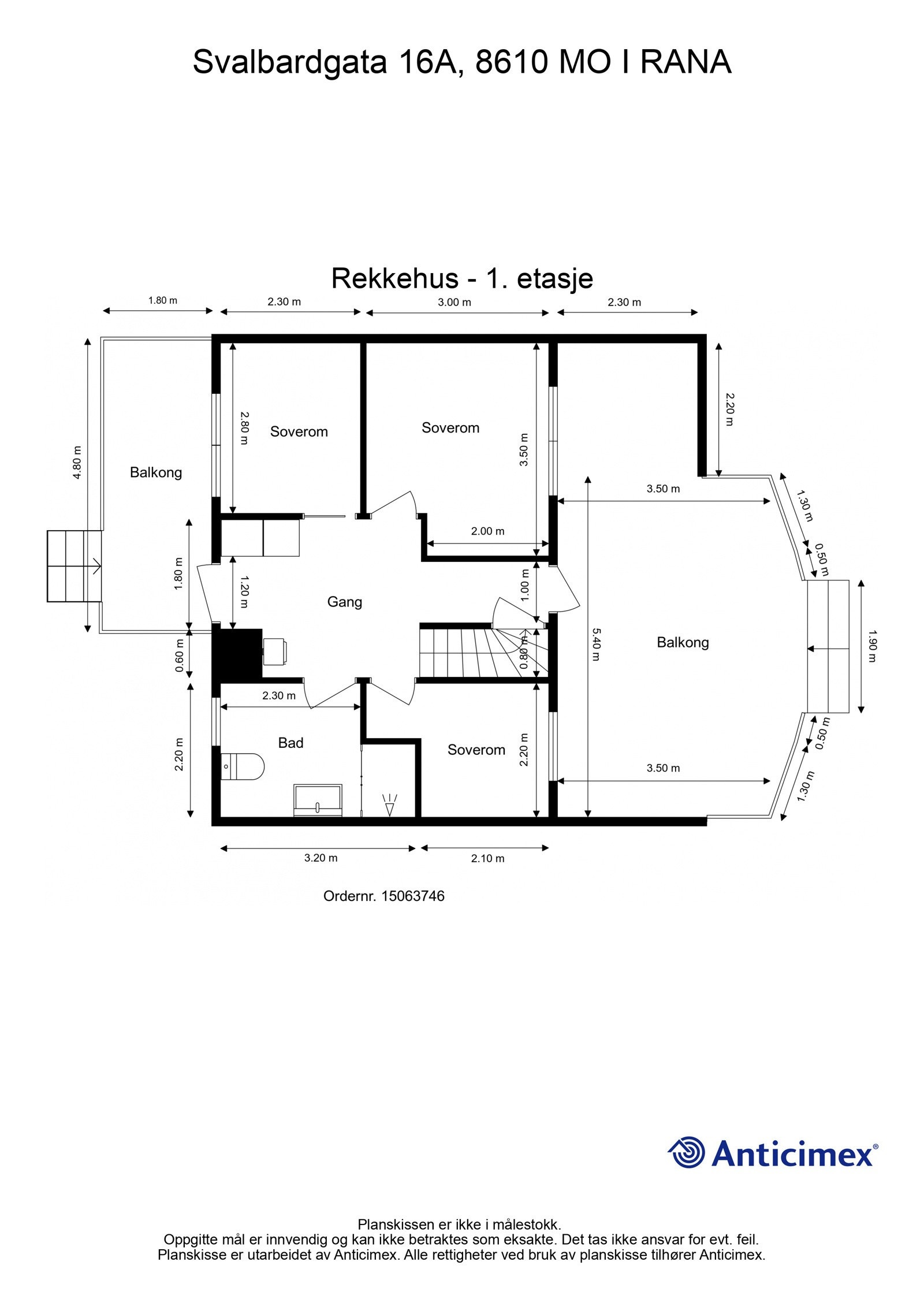 Plantegning 1. etasje Galleribilde