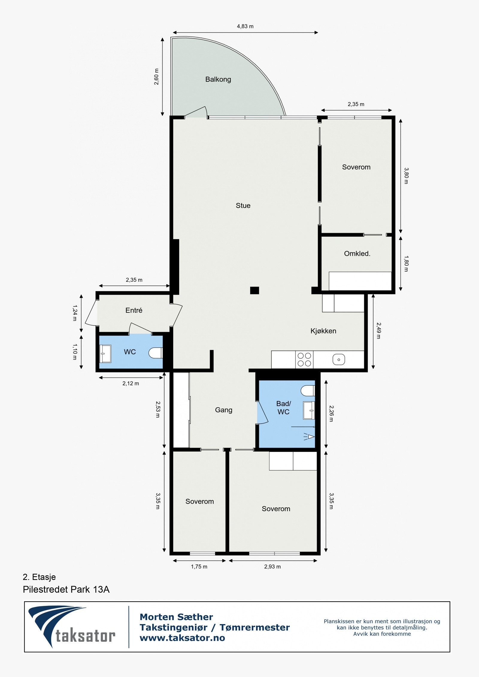 Plantegning - 3. etasje Galleribilde