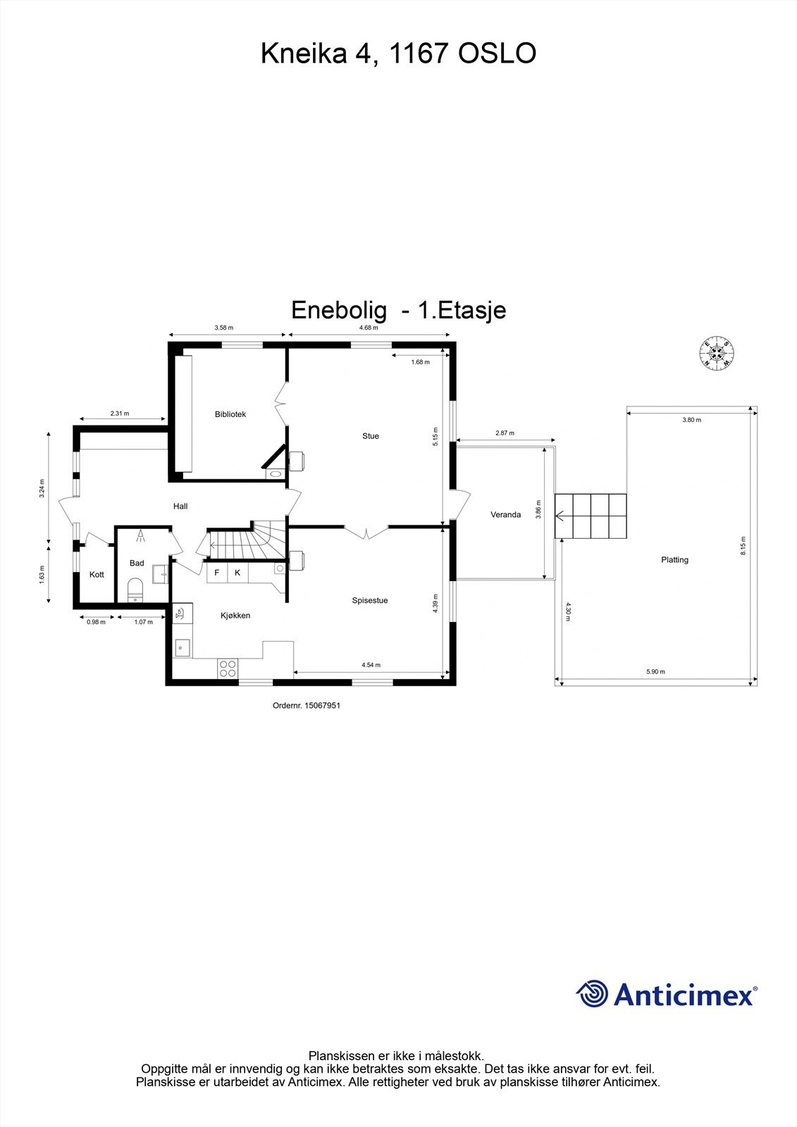 Planskisse 1. Etg. Galleribilde