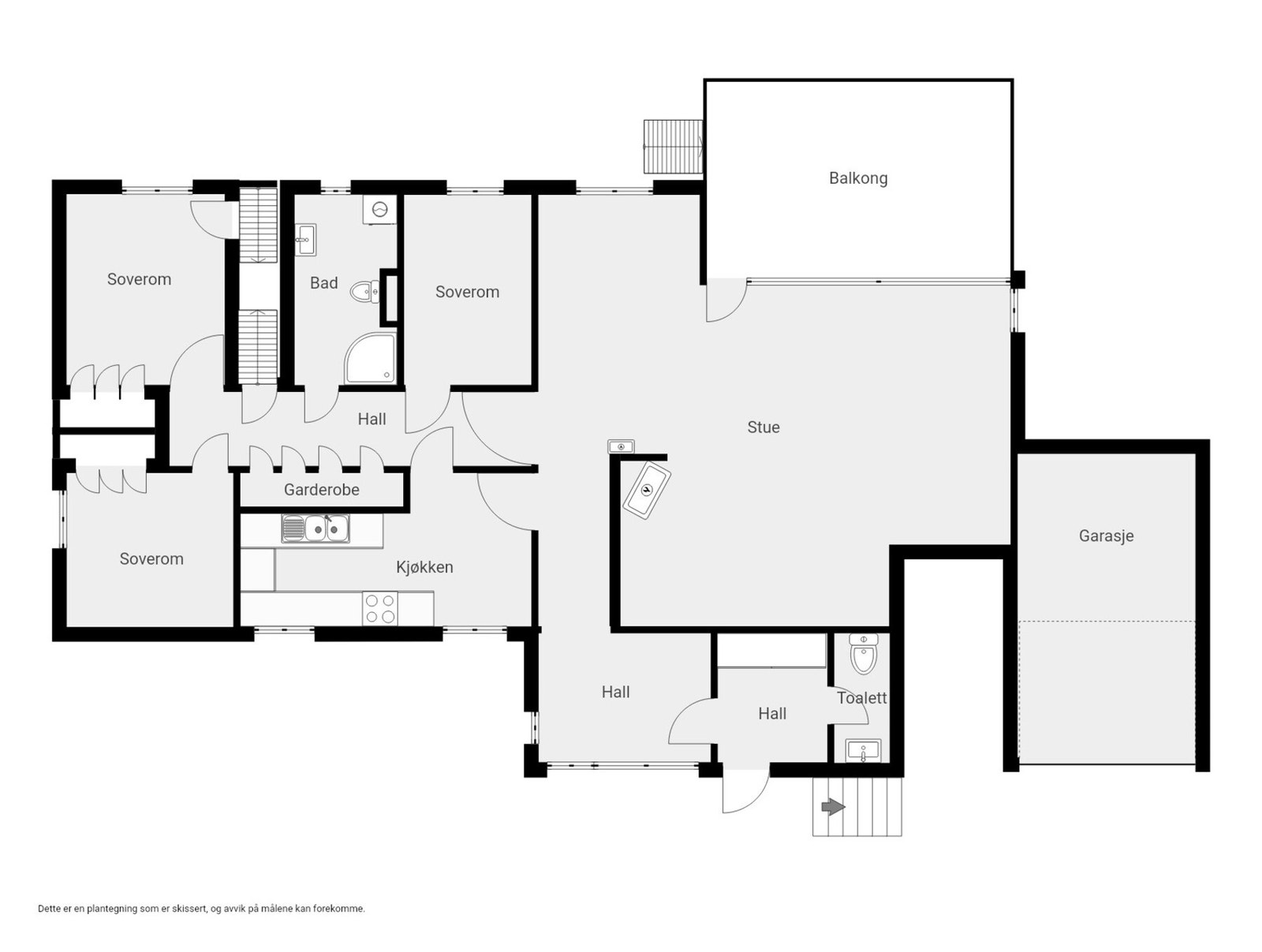 Plantegning 1. etasje. Galleribilde
