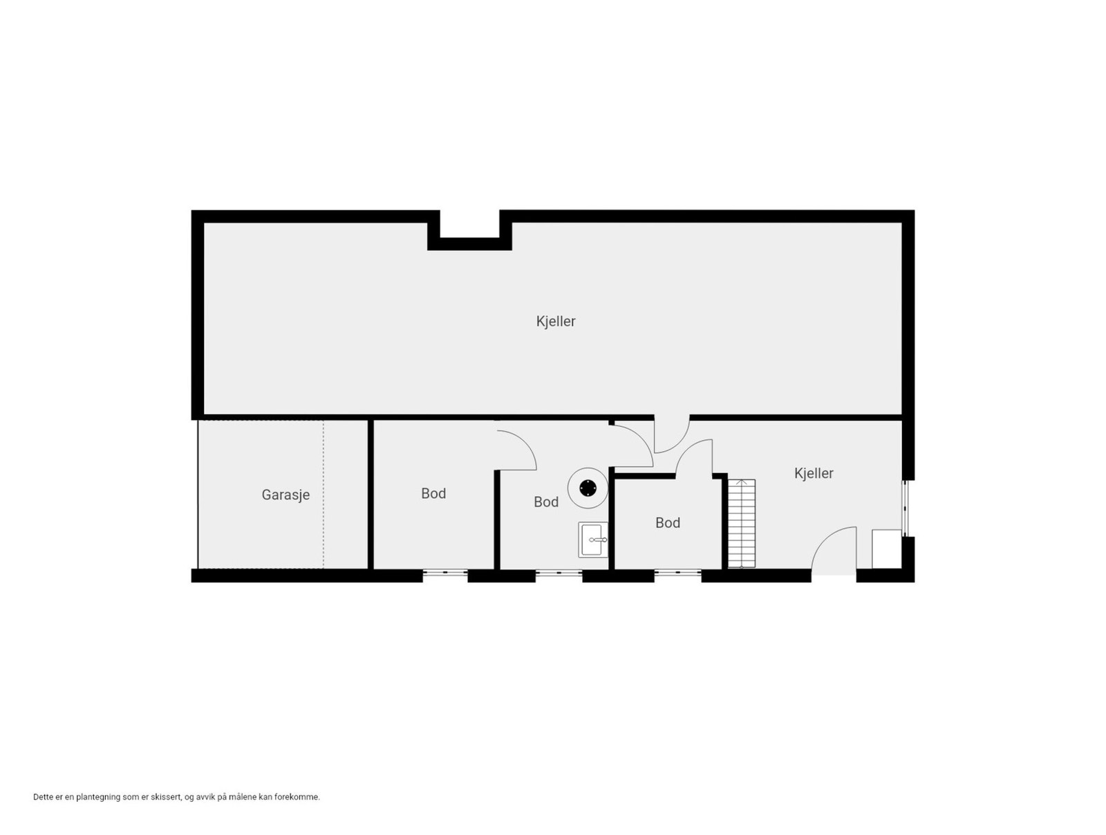 Plantegning underetasje. Galleribilde