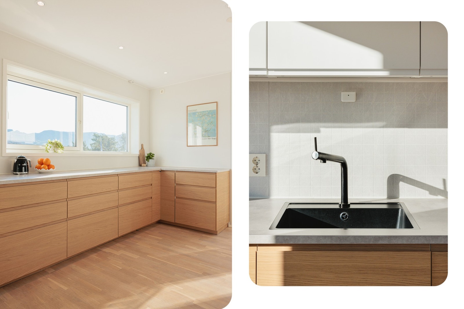 Kjøkkenfrontene og stekeovnen er nye fra desember 2024. Galleribilde