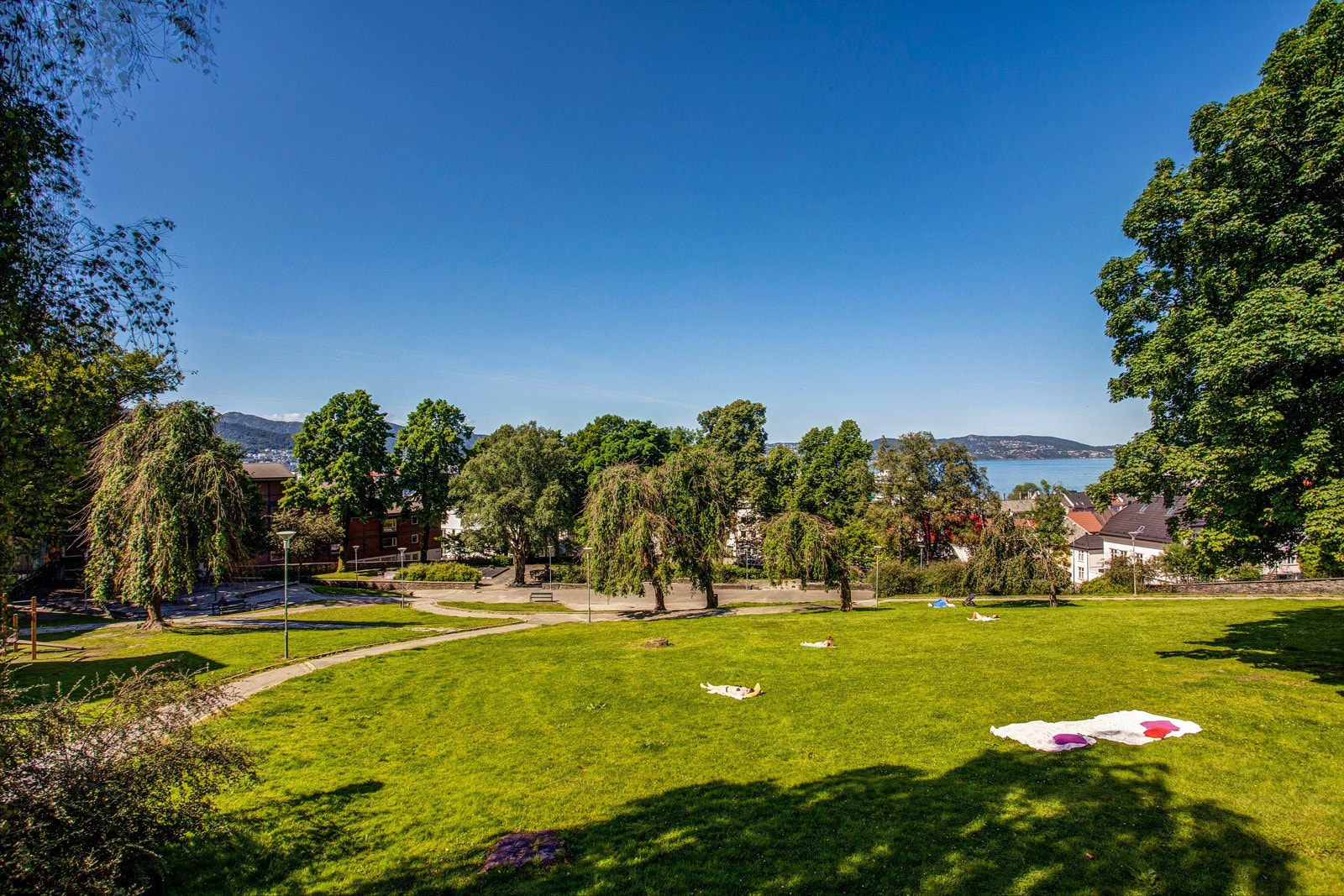 - De varme sommerdagene finner man flere parker innen umiddelbar nærhet som f.eks Krohnengen park - Galleribilde