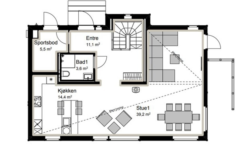 1 etasje. Hustype Nelly Galleribilde