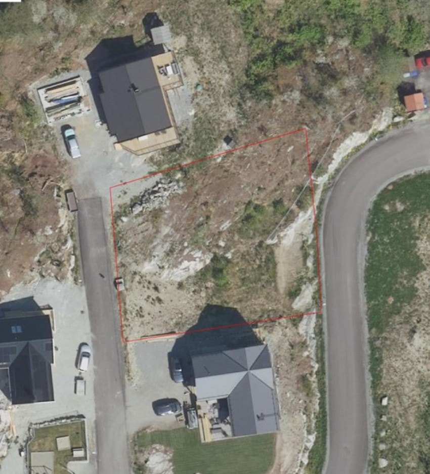 Bilde med skisse tomtegrense Galleribilde