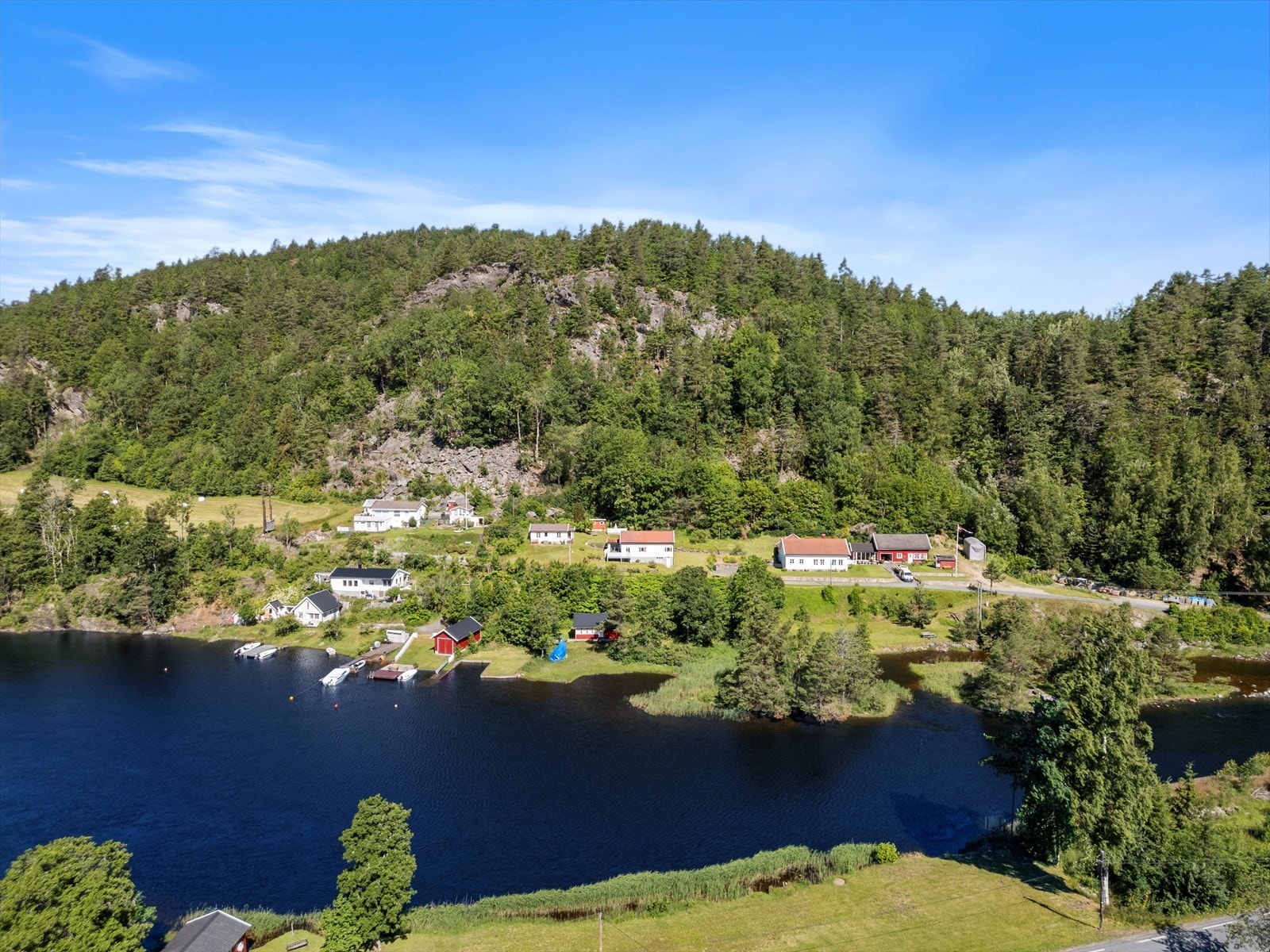 Dronebilde over området Galleribilde