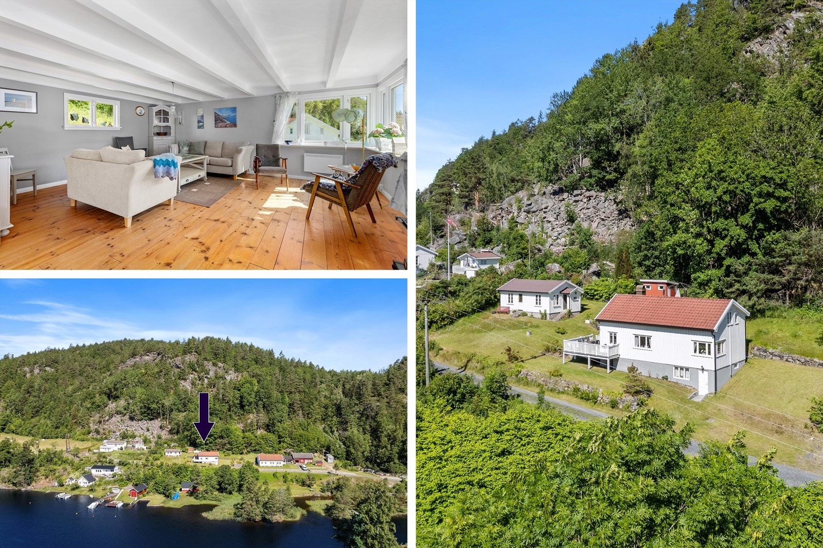 Velkommen til Bjørkenesveien 65 - koselig og sjarmerende eiendom midt mellom sommerbyene Risør og Tvedestrand! Galleribilde