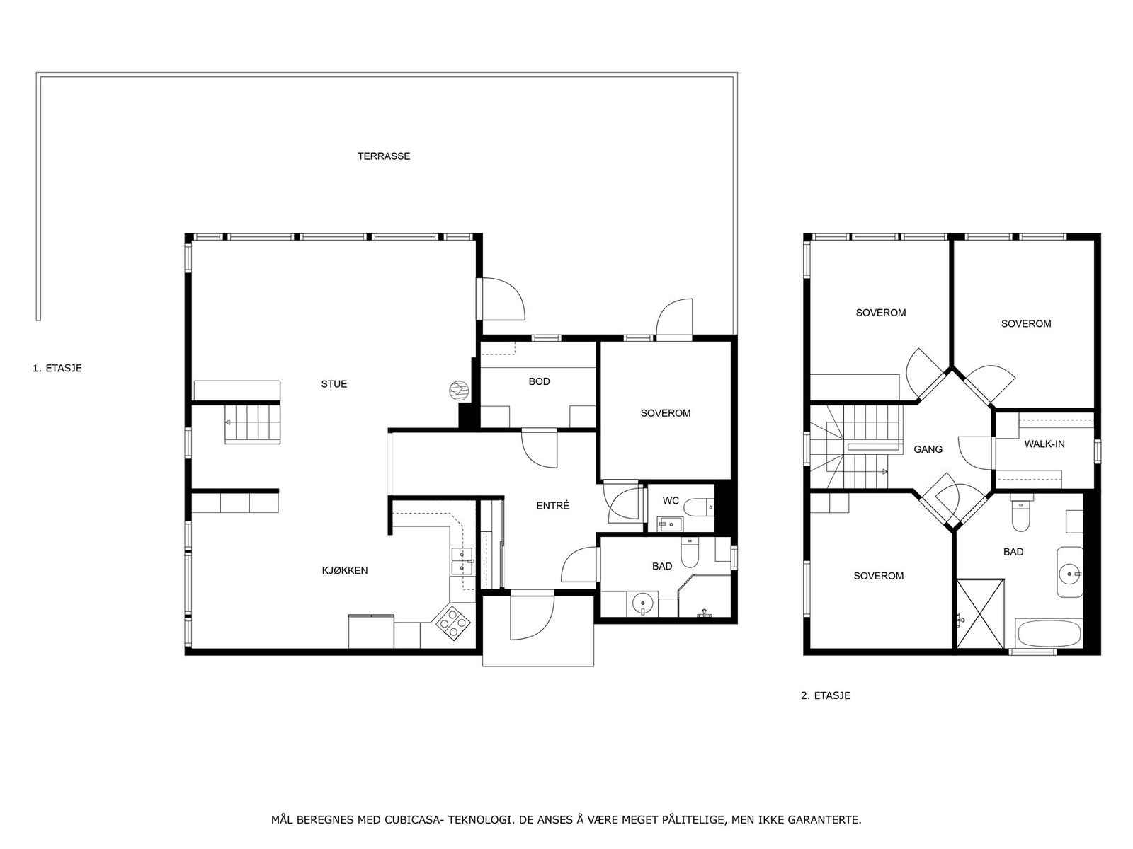 Plantegning begge plan Galleribilde