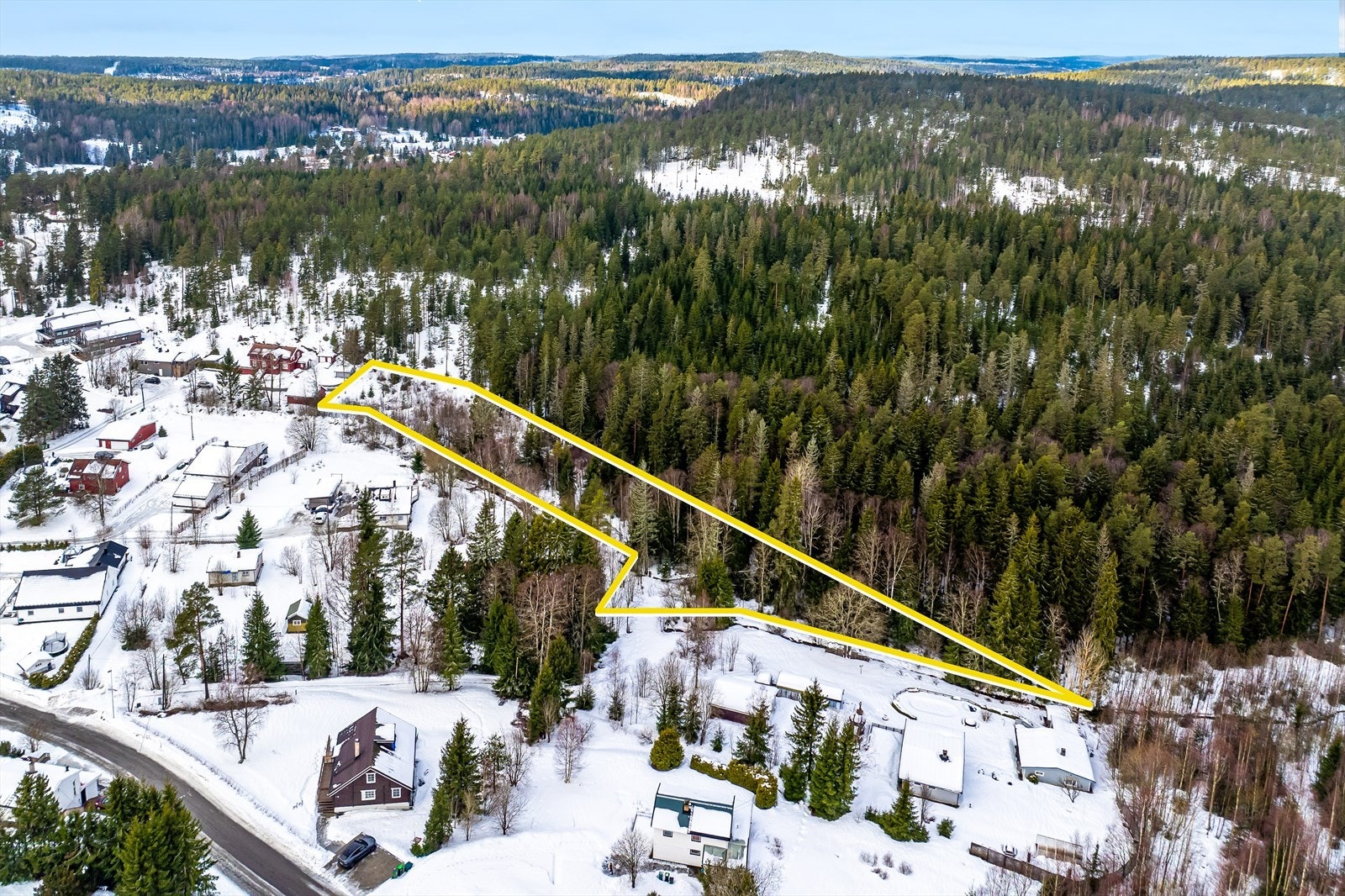 Tomtegrense på del av tomten Galleribilde